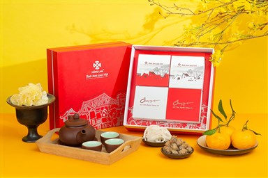 Bộ quà Tết Hồng Lam Xuân Canh Tý 2020